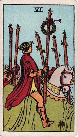 Seis de Bastos significado en tarot