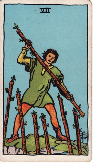 Siete de Bastos significado en tarot