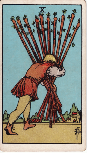 Diez de Bastos significado en tarot